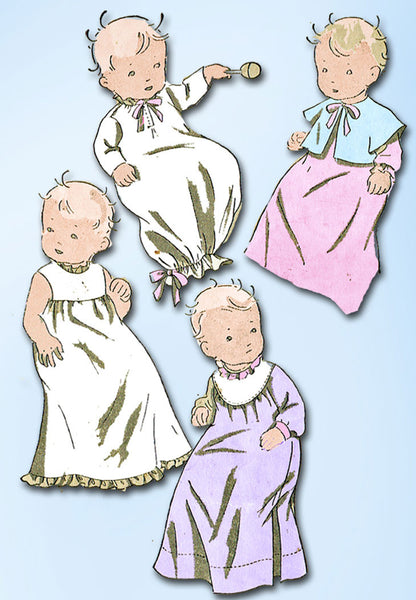 1930s Vintage Du Barry Sewing Pattern 895 Uncut Infants Layette Set ORIGINAL - Vintage4me2