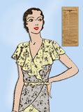 1930s Vintage Excella Sewing Pattern 3464 Misses Soft Afternoon Dress Sz 38 Bust