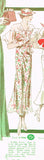 1930s Original Vintage Excella Pattern 3986 Misses Evening Gown or Dress Sz 32 B