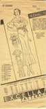 1930s Original Vintage Excella Pattern 3986 Misses Evening Gown or Dress Sz 32 B