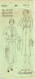 1930s Original Vintage Excella Pattern 5062 Misses Backless Sun Dress Sz 34 Bust