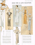 1930s Original Vintage Excella Pattern 5062 Misses Backless Sun Dress Sz 34 Bust