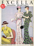 1930s Original Vintage Excella Pattern 3986 Misses Evening Gown or Dress Sz 32 B