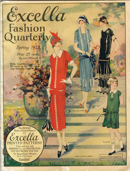 Instant Digital Download 1920s Excella Spring 1925 Quarterly Pattern Catalog 67pg