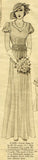 1930s Original Vintage Excella Pattern 3589 Misses Wedding Dress or Gown Sz 30 B