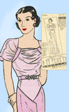 Excella 4217: 1930s Uncut Misses Evening Gown Size 36 B Vintage Sewing Pattern - Vintage4me2