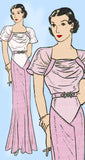 Excella 4217: 1930s Uncut Misses Evening Gown Size 36 B Vintage Sewing Pattern - Vintage4me2