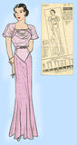 Excella 4217: 1930s Uncut Misses Evening Gown Size 36 B Vintage Sewing Pattern - Vintage4me2
