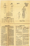Superior 6677: 1940s Rare Plus Size Street Dress Sz 52 B Vintage Sewing Pattern