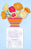 1930s Uncut Good Needlework Embroidery Transfer October 1933 Bowl of Flowers