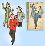 1940s Vintage Hollywood Pattern 1031 Cute Uncut Toddler Girls Coat Sz 6