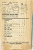 1940s Vintage Hollywood Pattern 1031 Cute Uncut Toddler Girls Coat Sz 6