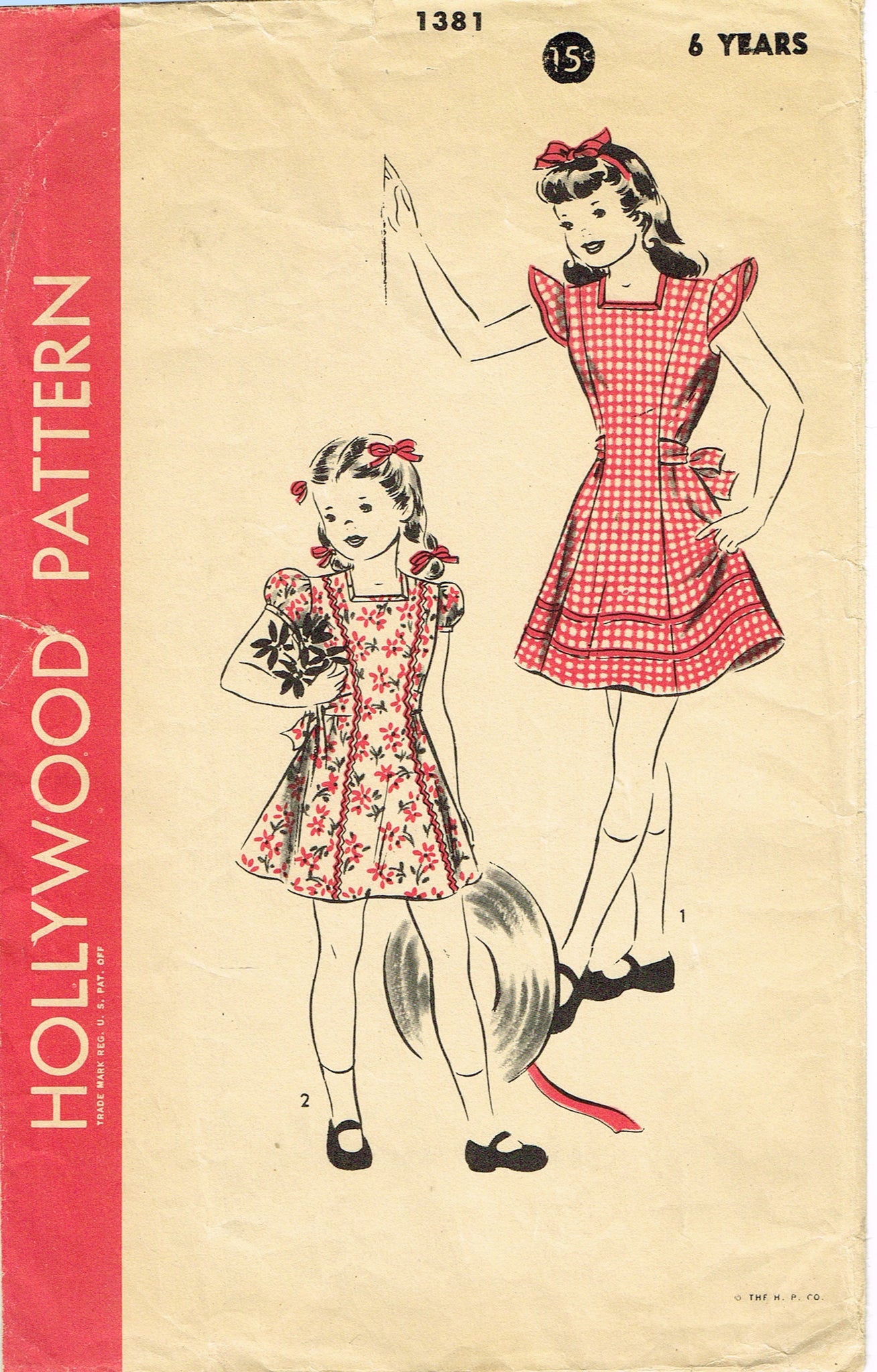 1940s Vintage Hollywood Pattern 1615 WWII Little Girls Pant Suit Sz 10 –  Vintage4me2