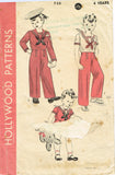 1940s Vintage Hollywood Pattern 735 WWII Toddler Boys Sailor Suit Size 4