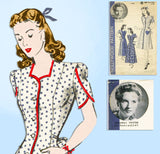 1940s Vintage Hollywood Sewing Starlet Pattern 1144 Misses Princess Dress Sz 30B - Vintage4me2