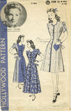 1940s Vintage Hollywood Sewing Starlet Pattern 1144 Misses Princess Dress Sz 30B - Vintage4me2