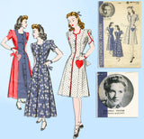 1940s Vintage Hollywood Sewing Starlet Pattern 1144 Misses Princess Dress Sz 30B - Vintage4me2