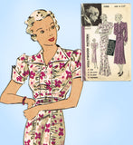 Hollywood 1100: 1930s Vintage Sewing Pattern Starlet Ida Lupino Evening Gown Sz 32 - Vintage4me2