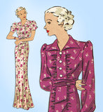 Hollywood 1100: 1930s Vintage Sewing Pattern Starlet Ida Lupino Evening Gown Sz 32 - Vintage4me2