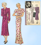 Hollywood 1100: 1930s Vintage Sewing Pattern Starlet Ida Lupino Evening Gown Sz 32 - Vintage4me2
