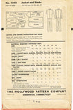 Hollywood 1348: 1940s Cute Misses Pants Suit Sz 32 B Vintage Sewing Pattern
