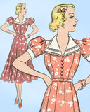 Hollywood Starlet 1391: 1930s Misses Dress Sz 32B Vintage Sewing Pattern - Vintage4me2