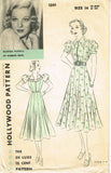 Hollywood 1391: 1930s Original Vintage Starlet Pattern 1391 Glenda Farrell 10 Gore Dress vintage4me2