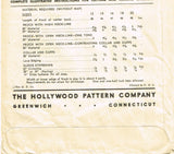 Hollywood Starlet 1391: 1930s Misses Dress Sz 32B Vintage Sewing Pattern
