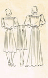 Hollywood 1574: 1930s Vintage Sewing Pattern Starlet Ida Lupino 2 Pc Gown or Dress Sz 30