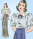 Hollywood 1574: 1930s Vintage Sewing Pattern Starlet Ida Lupino 2 Pc Gown or Dress Sz 30