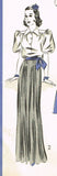 Hollywood 1574: 1930s Vintage Sewing Pattern Starlet Ida Lupino 2 Pc Gown or Dress Sz 30