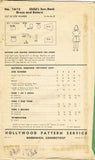 Hollywood 1612: 1940s Cute Uncut Girls Sun Dress Size 8 Vintage Sewing Pattern