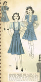 1930s Vintage Hollywood Sewing Pattern 1636 Uncut Teen Girls Bolero Suit Size 16 - Vintage4me2