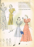 Hollywood 1902: 1940s Misses WWII Dress or Housecoat 32B Vintage Sewing Pattern - Vintage4me2