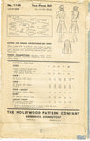 1940s Original Vintage Hollywood Starlet Pattern 1984 Misses WWII Suit Size 36 B