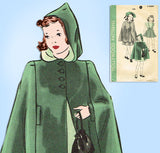 1930s Vintage Hollywood Sewing Pattern 490 Toddler Girls Skirt and Cape Size 4 - Vintage4me2