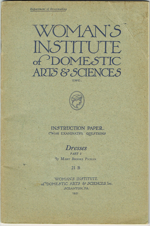 1920s Mary Brooks Picken Woman's Institute Sewing Book 21B Dresses Part 2 - Vintage4me2