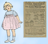 Ladies Home Journal 3144: 1920s Baby Girls Dress Sz 6 mos Vintage Sewing Pattern