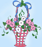 Ladies Home Journal 15089: 1920s Uncut Large Flower Basket & Border Motifs