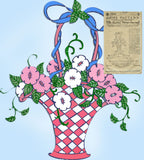 Ladies Home Journal 15089: 1920s Uncut Large Flower Basket & Border Motifs