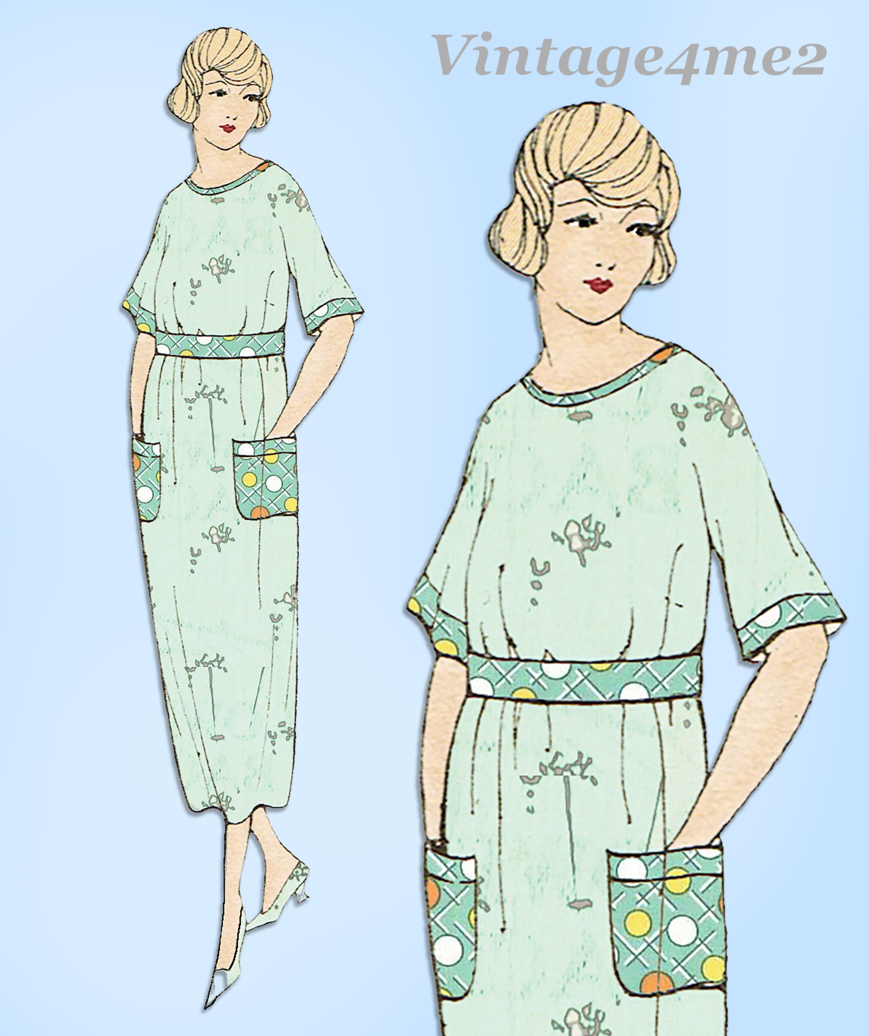 Ladies Home Journal 2386: 1920s Uncut Misses Bungalow Apron Sz 34 B Se –  Vintage4me2