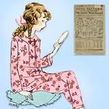 1920s Vintage Ladies Home Journal Sewing Pattern 2441 Uncut Toddler Pajamas Sz 6