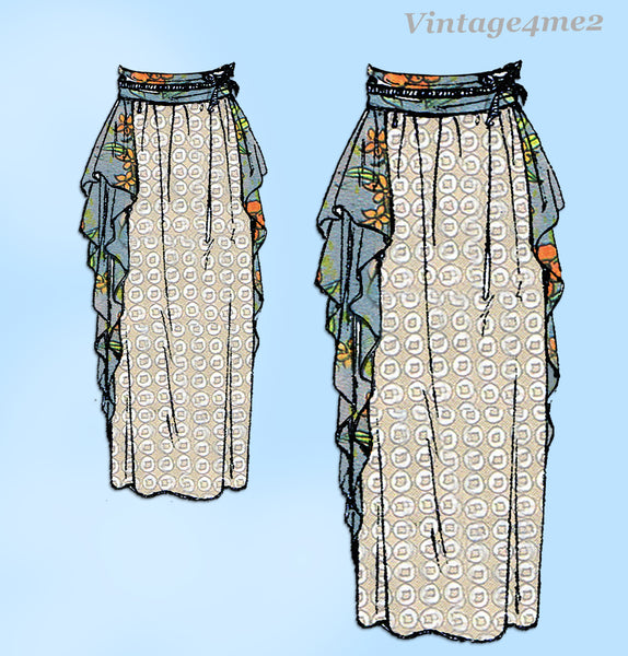 Ladies Home Journal 2571: 1920s Uncut Misses Skirt Sz 26W Vintage Sewing Pattern