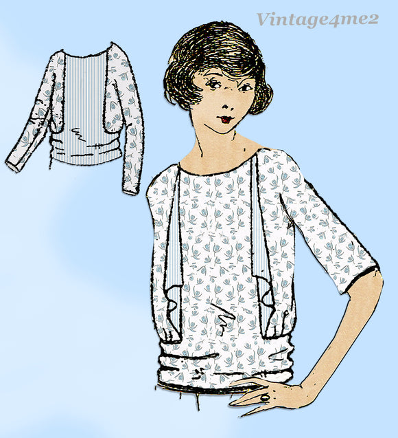 Ladies Home Journal 2806: 1920s Uncut Misses Blouse Vintage Sewing Pattern