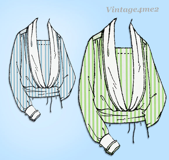Ladies Home Journal 2870: 1920s Uncut Misses Blouse 38 B Vintage Sewing Pattern