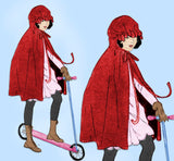 Ladies Home Journal 2881: 1920s Uncut Girls Hooded Cape Sz 14 VTG Sewing Pattern