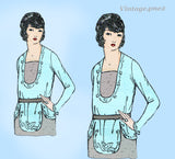 Ladies Home Journal 2890: 1920s Uncut Misses Blouse 34 B Vintage Sewing Pattern