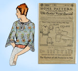 Ladies Home Journal 2920: 1920s Uncut Misses Blouse 34 B Vintage Sewing Pattern