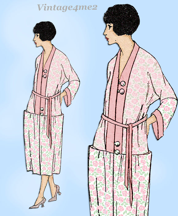 Ladies Home Journal 2945: 1920s Misses Negligee Size 36 B Vintage Sewing Pattern