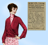 Ladies Home Journal 2950: 1920s Uncut Surplice Blouse 38B Vintage Sewing Pattern